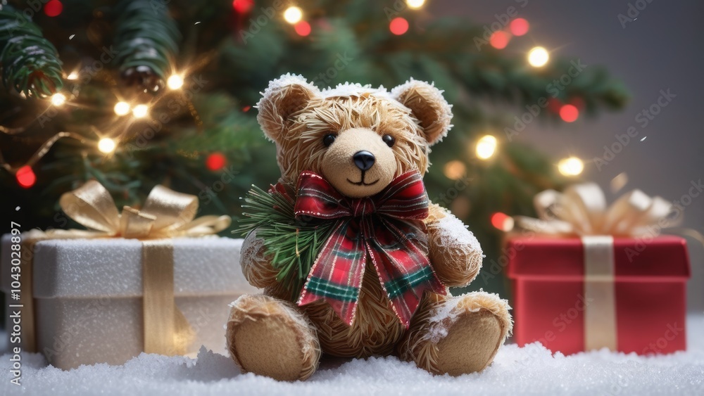 christmas teddy bear with gifts christmas teddy bear with gifts