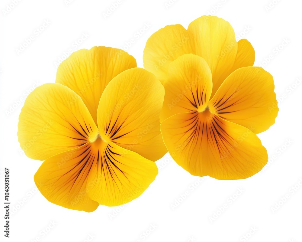 Yellow Pansy Design Element: Isolated Bloom with Spring Petals Yellow Pansy Design Element: Isolated Bloom with Spring Petals
