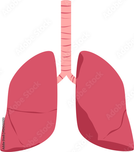 Lung disease. Respiratory disease illustration.