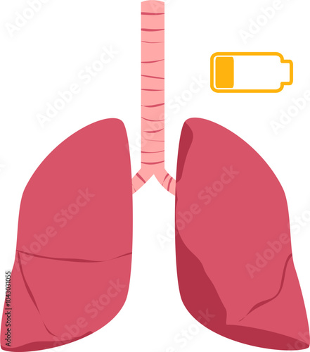 Lung disease. Respiratory disease illustration.