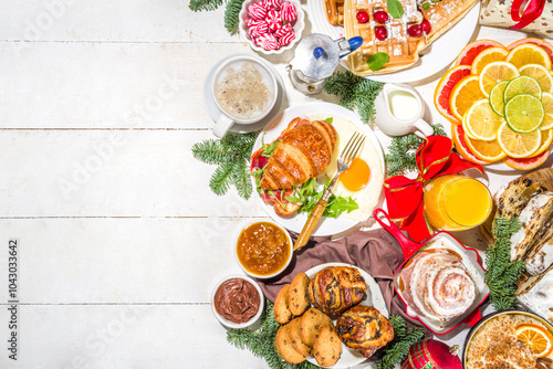 Wallpaper Mural Festive Christmas morning breakfast Torontodigital.ca