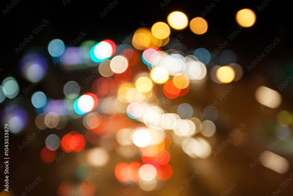 Night city street lights bokeh with blurred background. abstract Night city street lights bokeh with blurred background. abstract