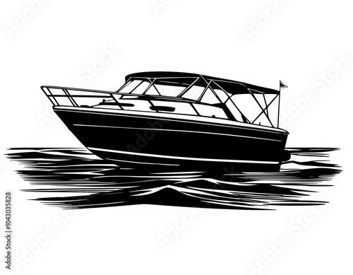 Speedboat on the sea 