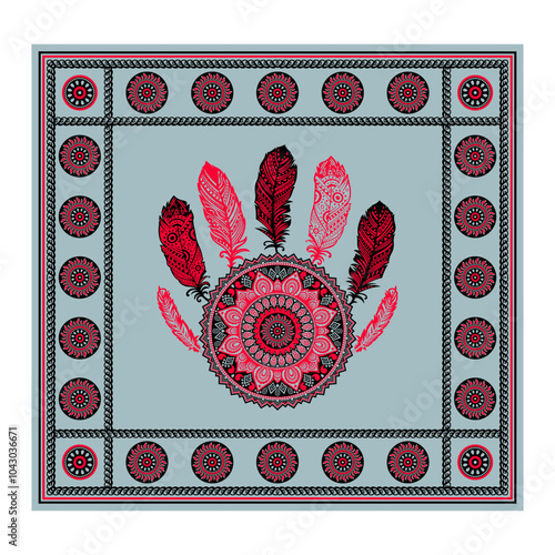 bedsheet design digital art use hand work and digital printing
