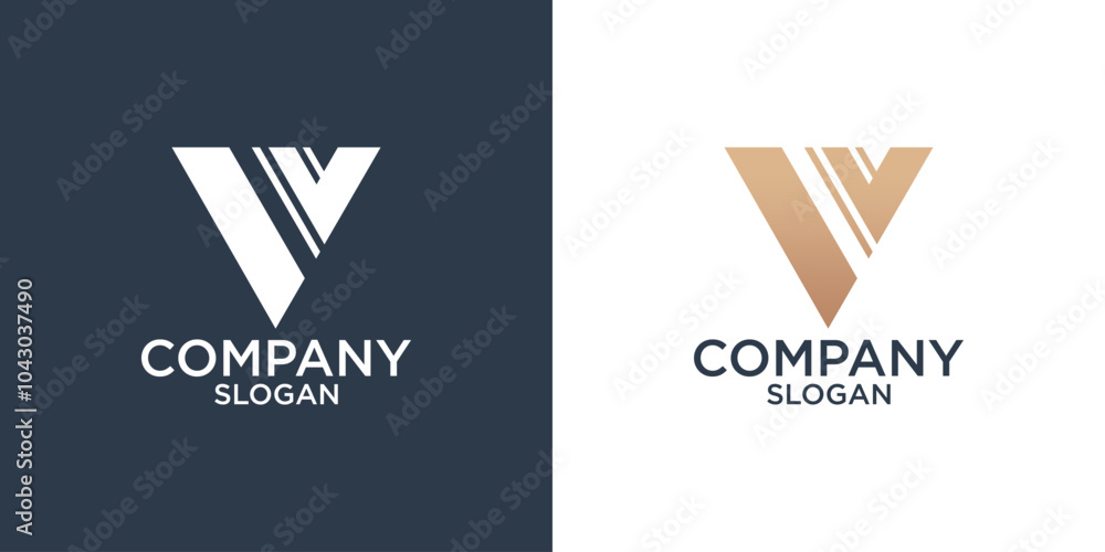Obraz premium letter v abstract monogram logo design vector
