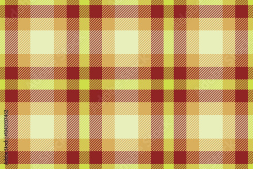 London textile background check, scenery texture pattern fabric. Hobby tartan seamless vector plaid in red and amber colors.