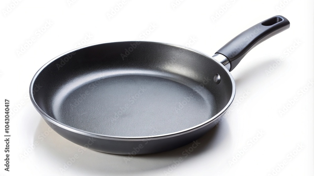 Frying pan isolated on white background with forced perspective Frying pan isolated on white background with forced perspective