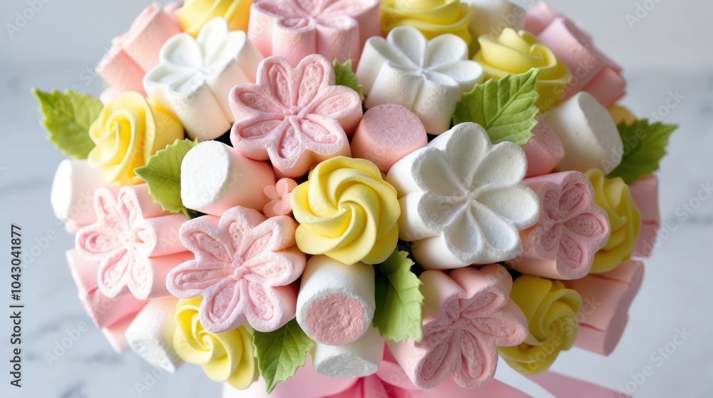 A delicious marshmallow bouquet A delicious marshmallow bouquet