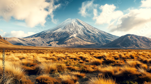 Wallpaper Mural Landscape Tongariro Alpine Crossing with blue sky in New Zealand Torontodigital.ca