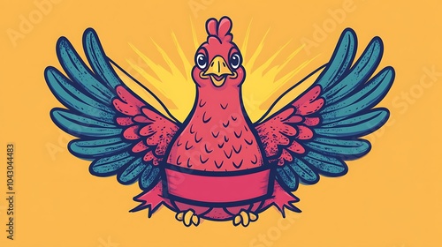 Playful Turkey Trot Logo Concept for Event photo