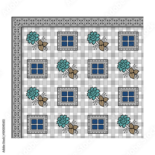 bedsheet design digital art use hand work and digital printing
