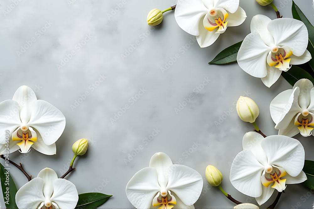 Obraz premium frangipani flowers border