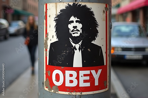 Urban Art with "Obey" Message