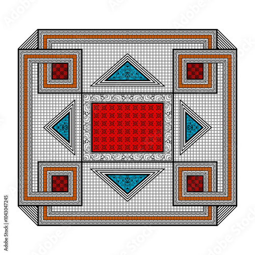 bedsheet design digital art use hand work and digital printing
