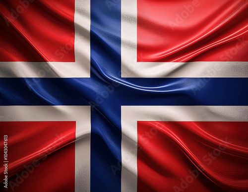 Obraz na płótnie Die Flagge von Norwegen w salonie
