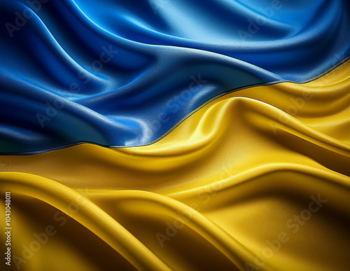 Obraz na płótnie Die Flagge der Ukrainne w salonie