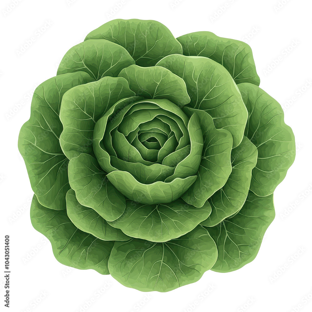 Fresh green lettuce on white background , transparent, Clipart Fresh green lettuce on white background , transparent, Clipart