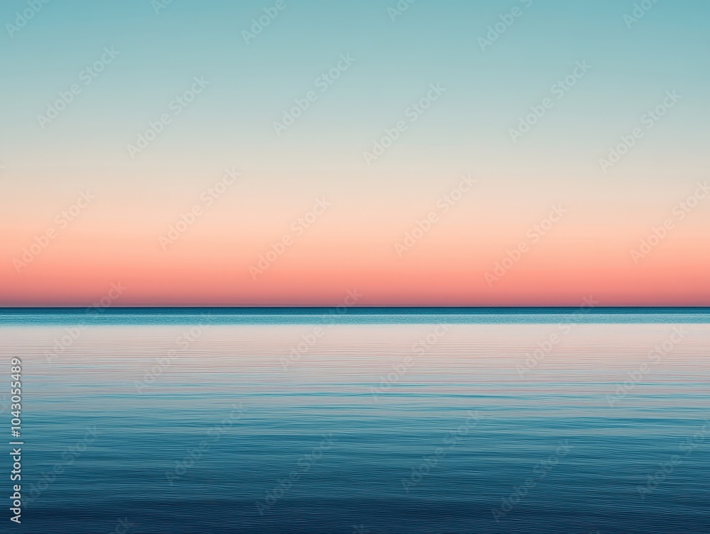 Fototapeta premium Serene Sky Fading from Blue to Teal at Dusk