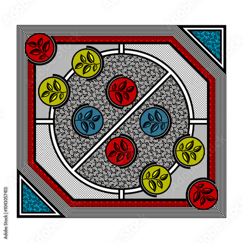 bedsheet design digital art use hand work and digital printing
