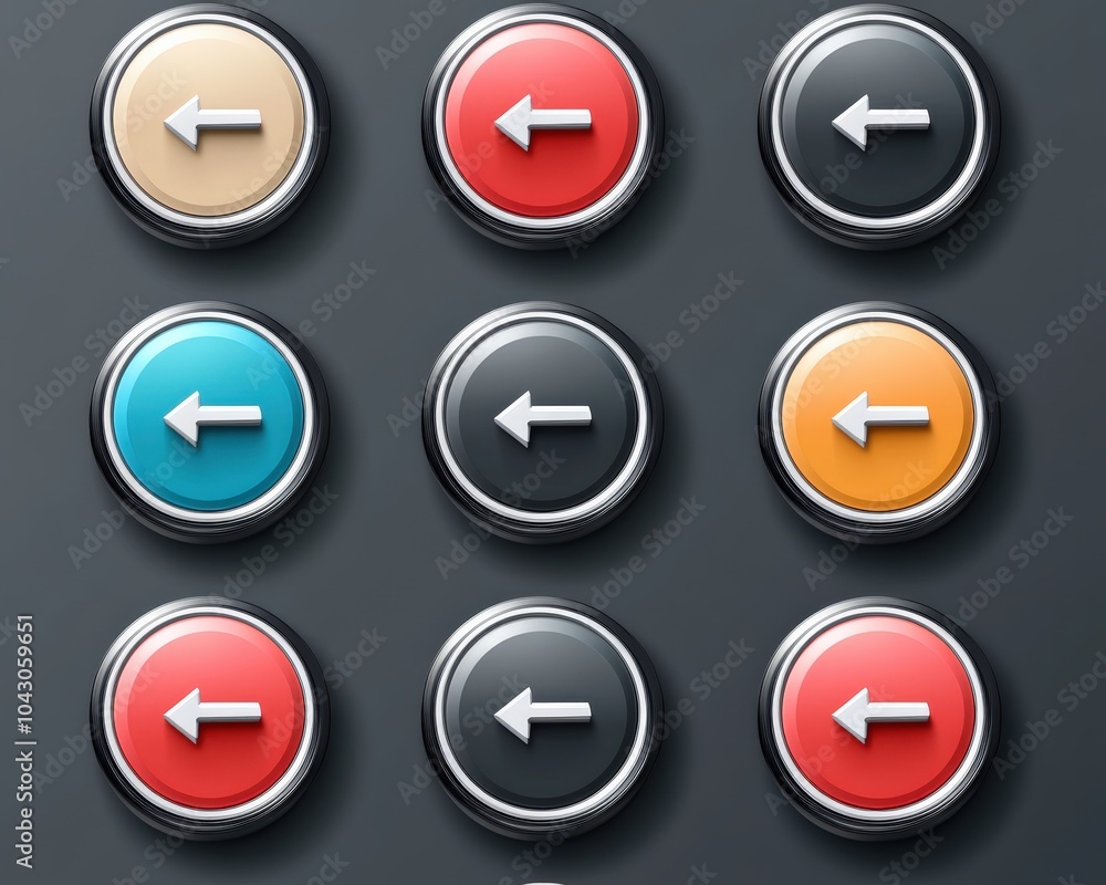Back and Next Buttons with Arrows. Navigate Forward and Backward with Arrow Icons Back and Next Buttons with Arrows. Navigate Forward and Backward with Arrow Icons