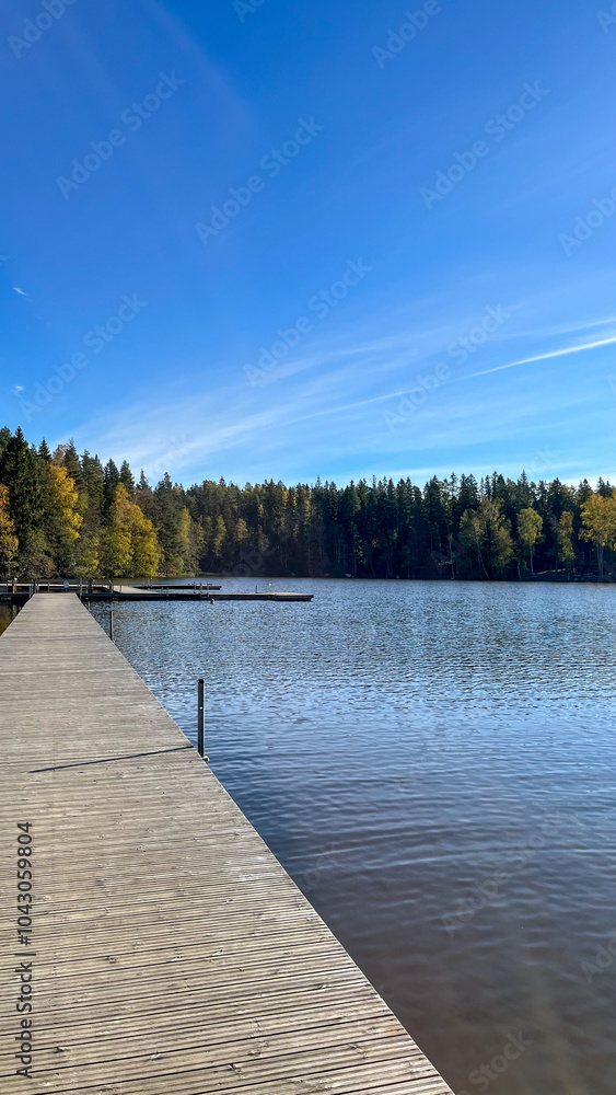 Obraz premium lago con pasarela