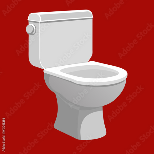 toilet bowl isolated on white