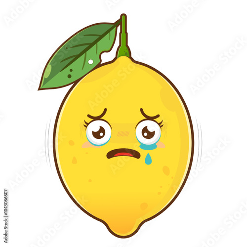 lemon scared face cartoon cute