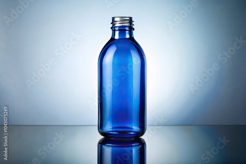 Glass bottle reflection mockup for photography