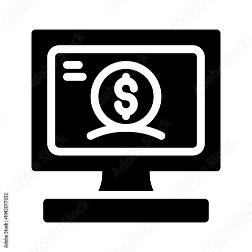 Icon Payment Online With Style Glyph