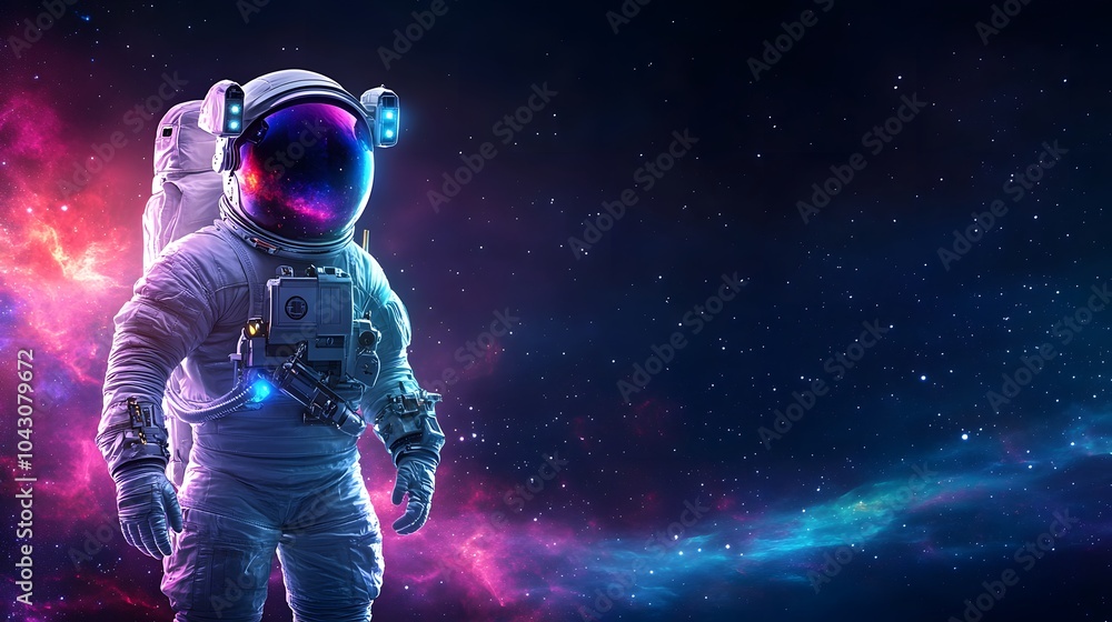 Astronaut exploring the cosmic frontier Astronaut exploring the cosmic frontier