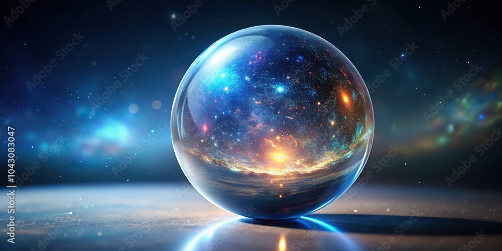 glass sphere filled with universe glass sphere filled with universe