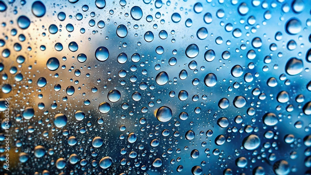 Glass surface with water drops in medium shot Glass surface with water drops in medium shot