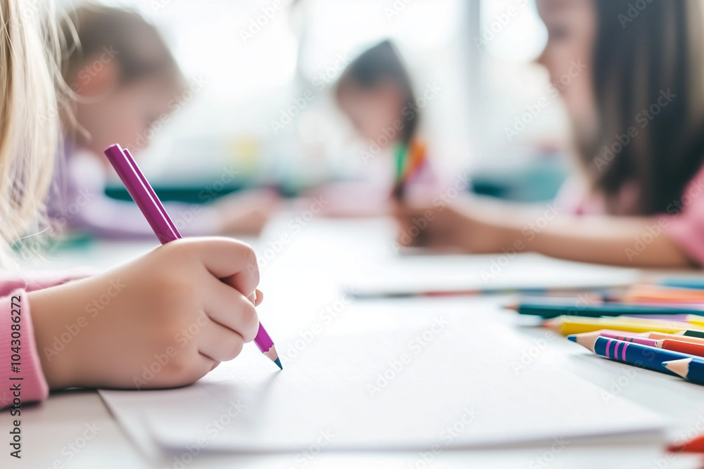First to Third Grade Children Drawing at Family Center First to Third Grade Children Drawing at Family Center