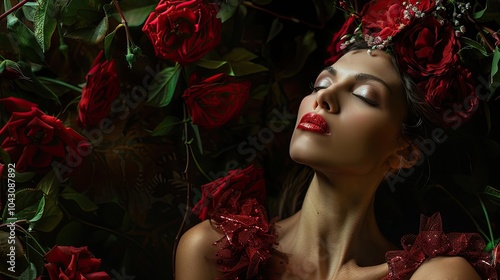 Wallpaper Mural Fashion portrait of a woman in a sunhat with dramatic lighting. Style, beauty, makeup, and artistic photography. Torontodigital.ca