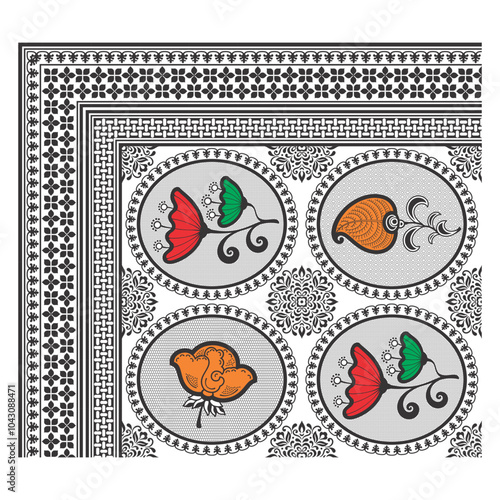 bedsheet design digital art use hand work and digital printing