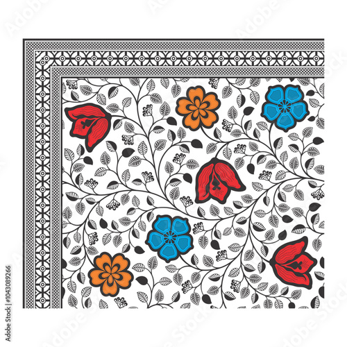 bedsheet design digital art use hand work and digital printing