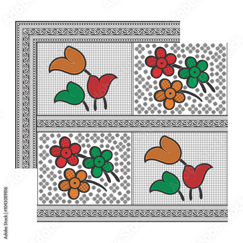 bedsheet design digital art use hand work and digital printing