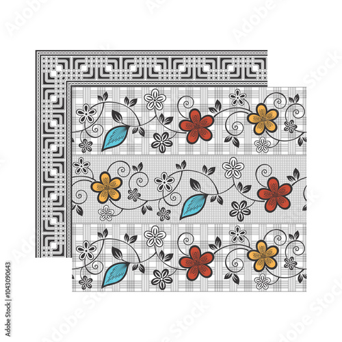 bedsheet design digital art use hand work and digital printing