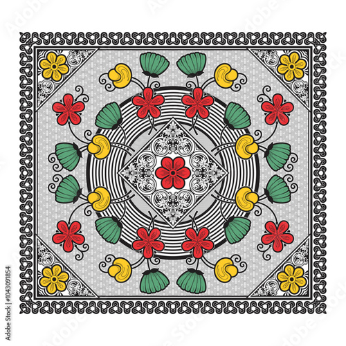 bedsheet design digital art use hand work and digital printing