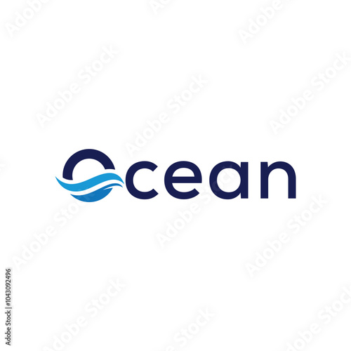Typography Font Ocean Design Logo Inspiration.