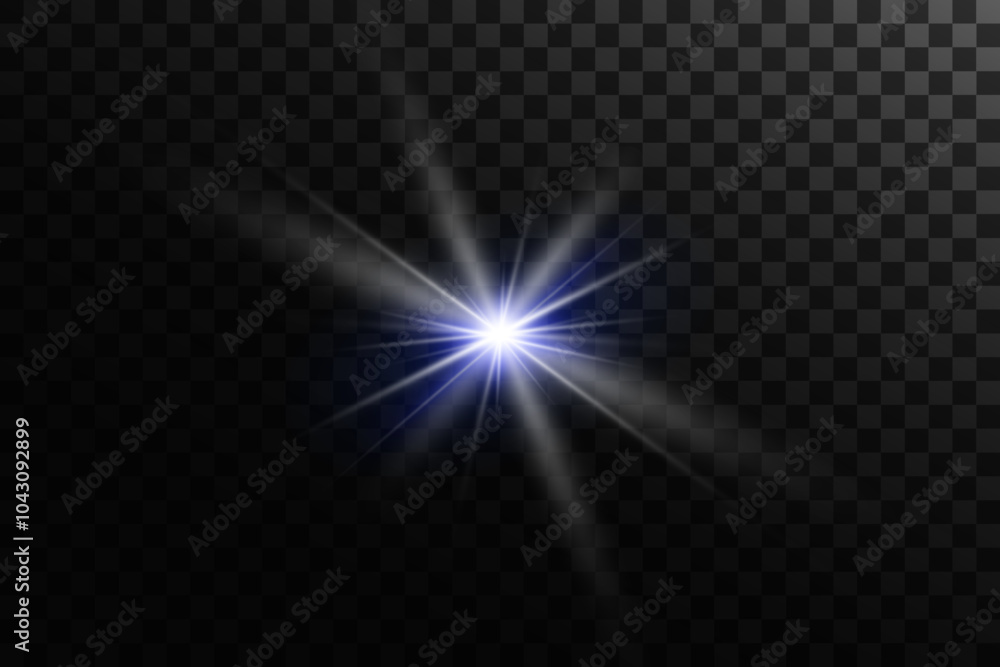 Flash of stars and rays. On a transparent background. Flash of stars and rays. On a transparent background.