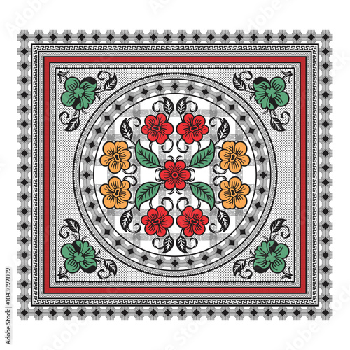 bedsheet design digital art use hand work and digital printing