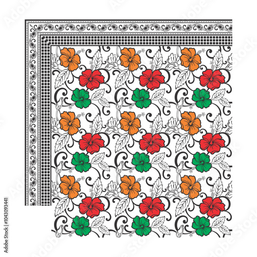 bedsheet design digital art use hand work and digital printing
