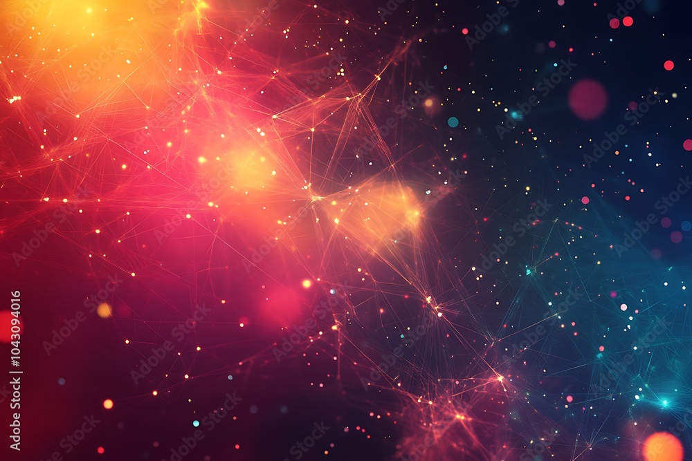 Abstract polygonal space low poly dark background with connecting dots and lines Generative AI
Abstract polygonal space low poly dark background with connecting dots and lines Generative AI