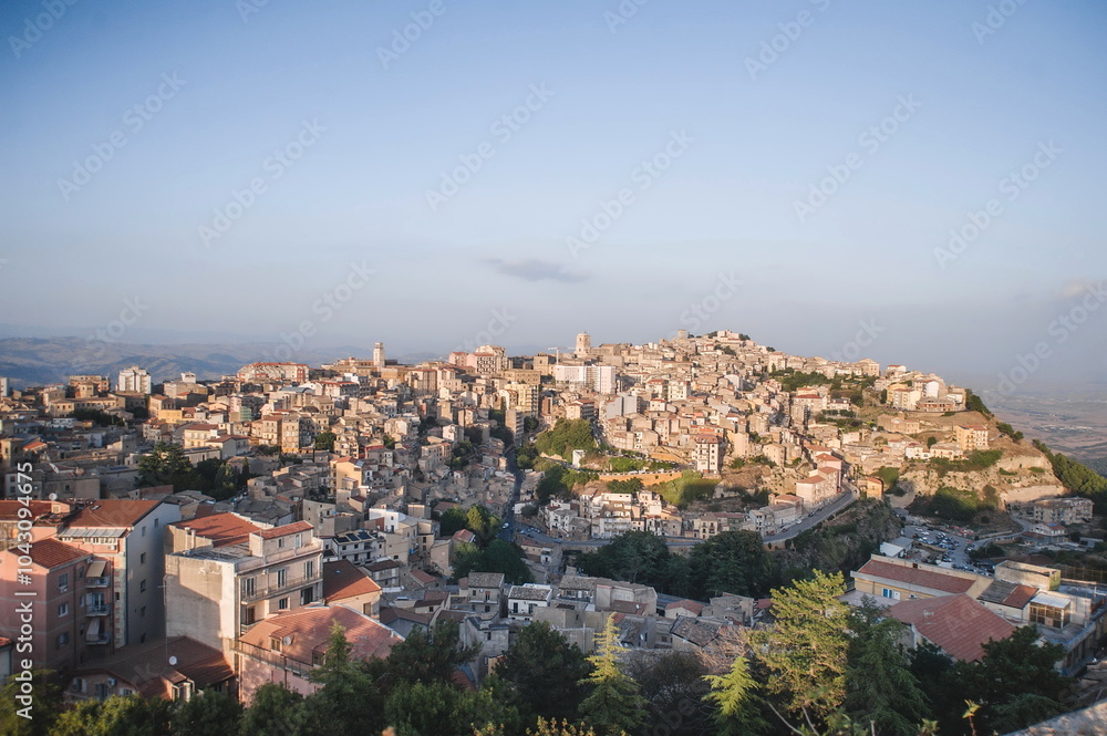 Fototapeta premium view of the city of Enna in Sicily