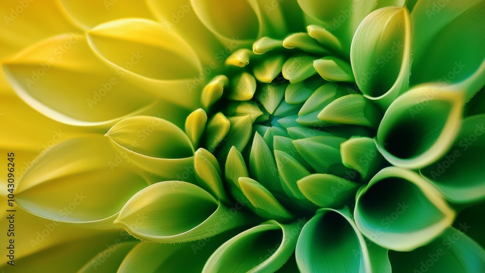 macro of green and yellow flower petals in a spiral formation, capturing intricate natural symmetry, texture, and vibrant botanical beauty wallpaper macro of green and yellow flower petals in a spiral formation, capturing intricate natural symmetry, texture, and vibrant botanical beauty wallpaper
