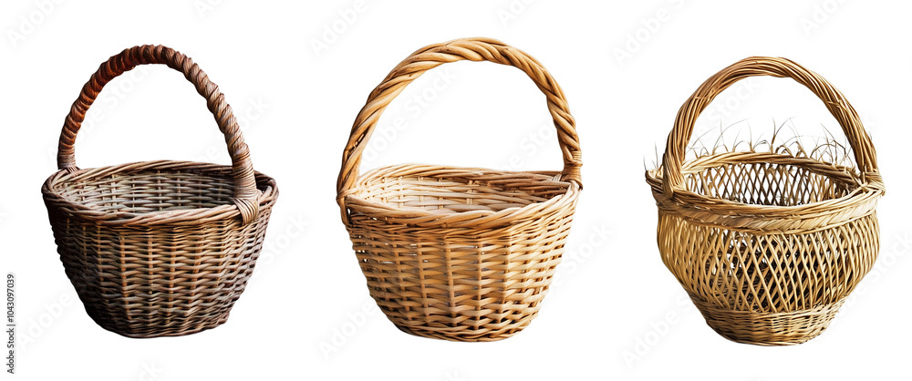 empty basket isolated on transparent background empty basket isolated on transparent background