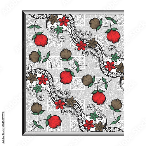 bedsheet design digital art use hand work and digital printing