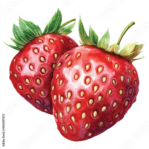 Dewberry fruit watercolor clipart illustratration
