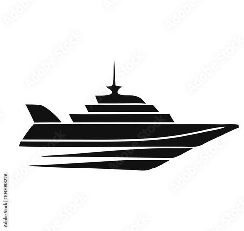 Mordan and unique speedboat and ship logo vector, featuring realistic modern motorboat flat logo vectors and boat and ship icons. photo